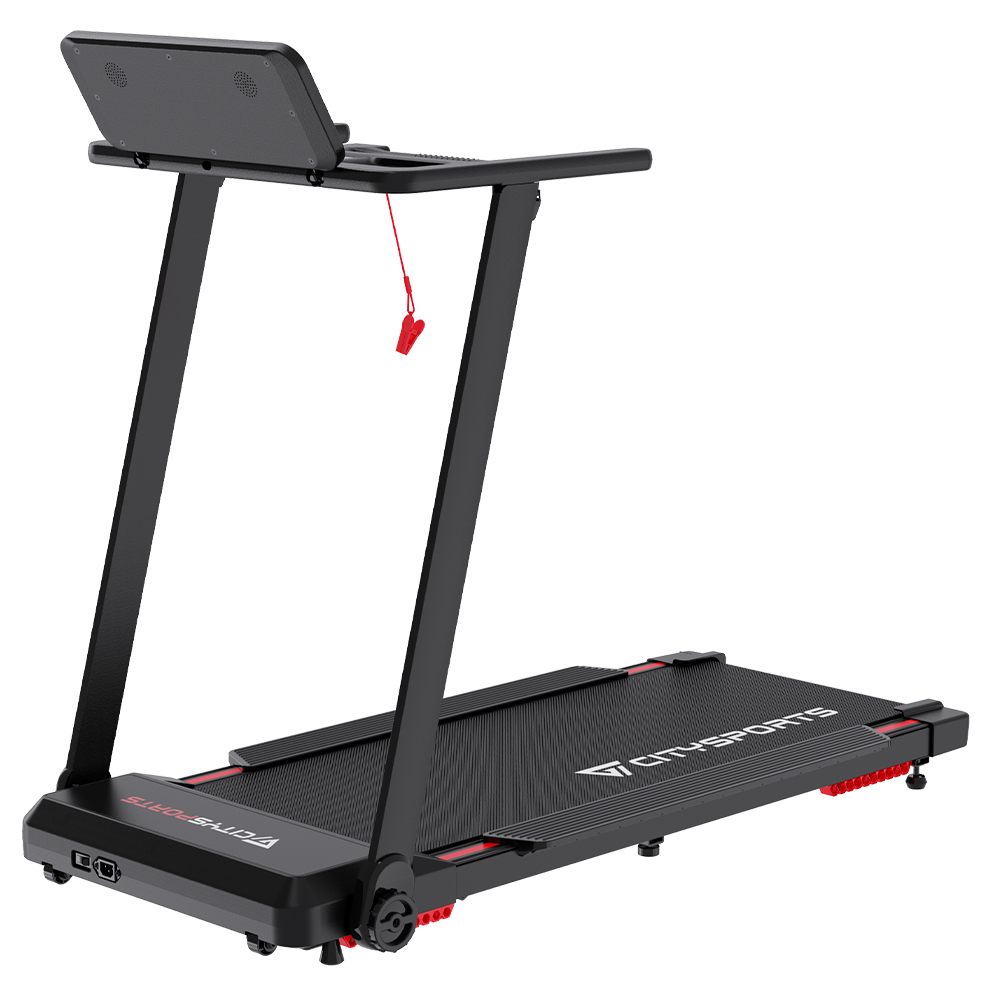 CITYSPORTS HG2-8 Treadmill with Bosch Motor 1400W, 1–8 km/h, 7.7% | Foldable, Black