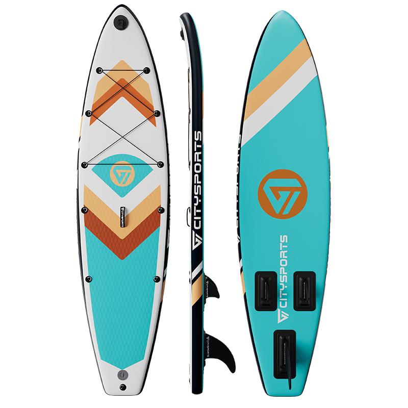 CITYSPORTS Inflatable SUP Board – Complete Set with EVA Deck Pad & Camera Mount